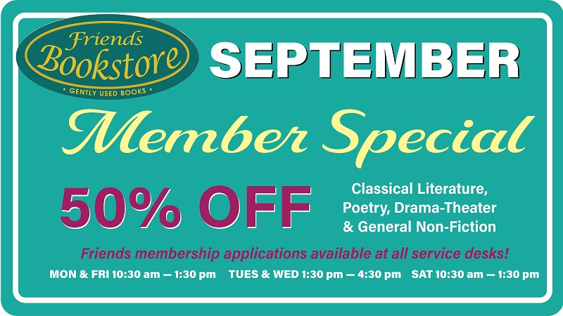 august friends bookstore member special