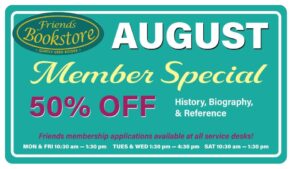 August 50% off
